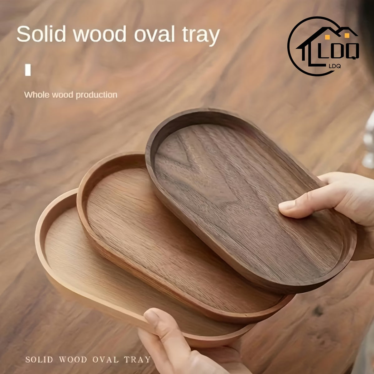 Acacia Oval Wooden Serving Tray