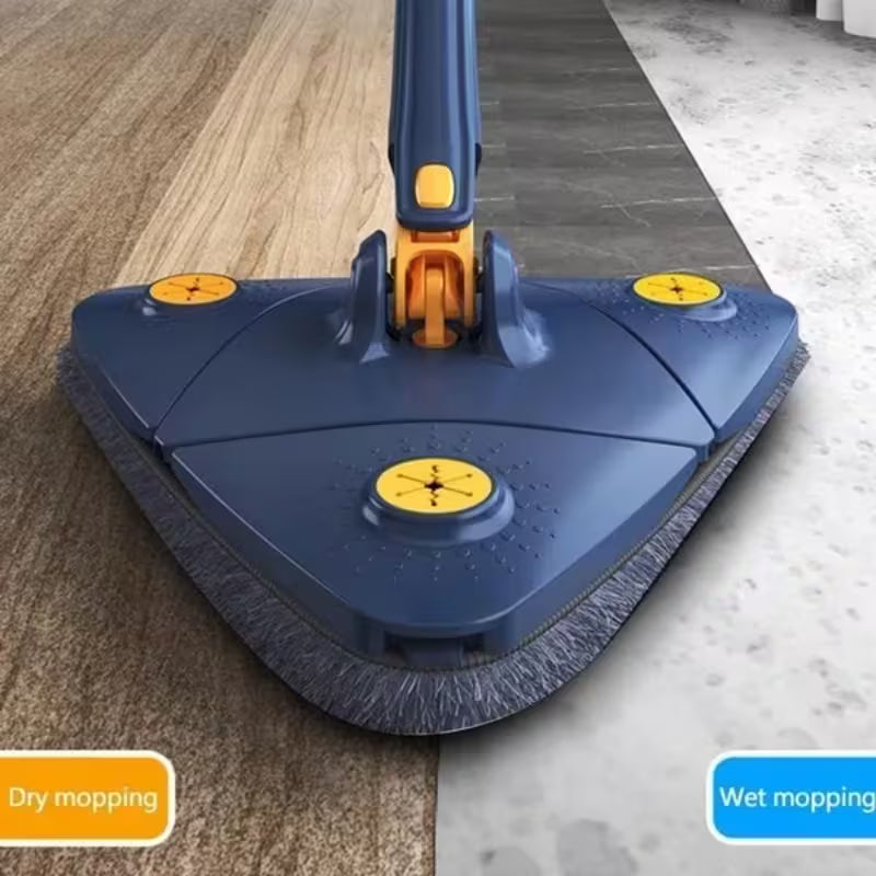 Triangle 360° Rotating Mop with 2 Replacement Pads