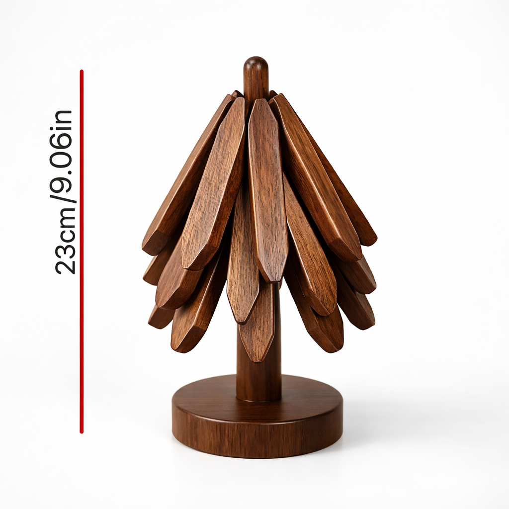 Tree-Shaped Wood Heat Pad Set
