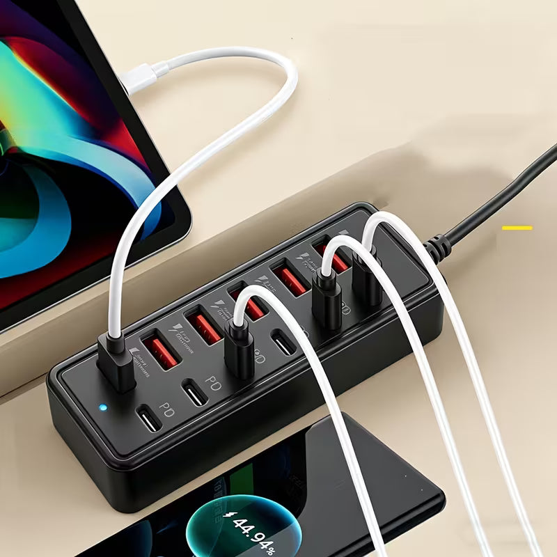 12-Port USB Fast Charging Station