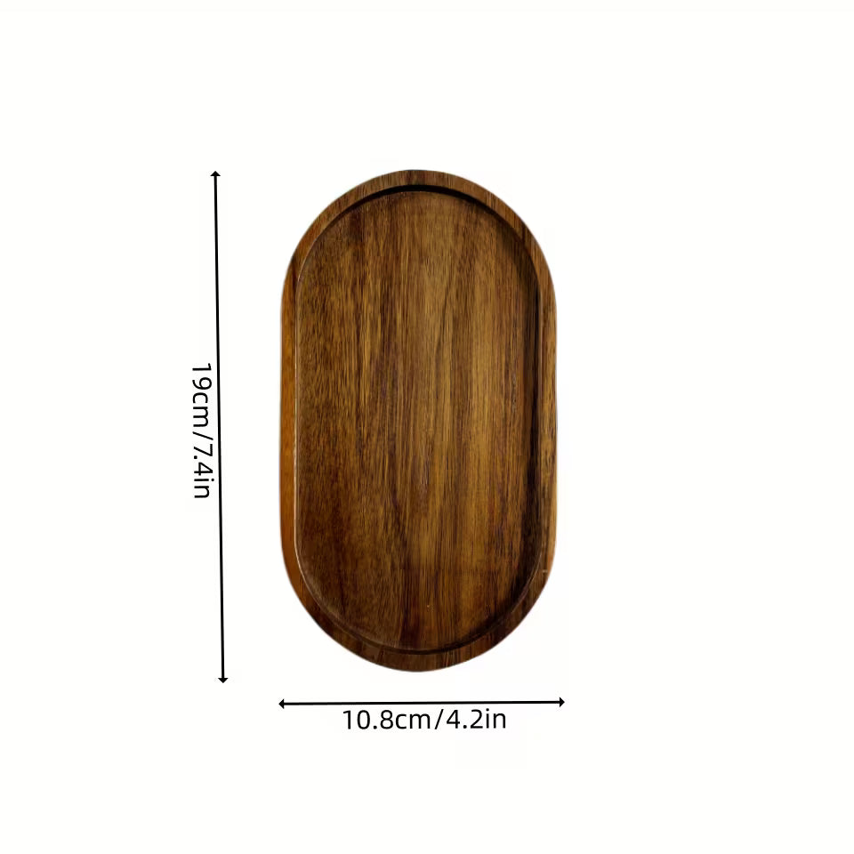 Acacia Oval Wooden Serving Tray