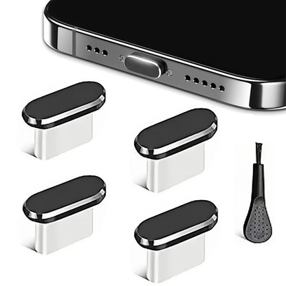 USB-C Dust Plug Set with Cleaning Brush