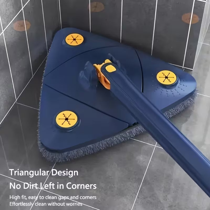 Triangle 360° Rotating Mop with 2 Replacement Pads