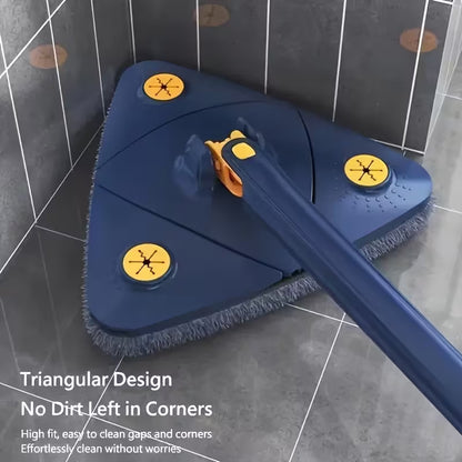 Triangle 360° Rotating Mop with 2 Replacement Pads