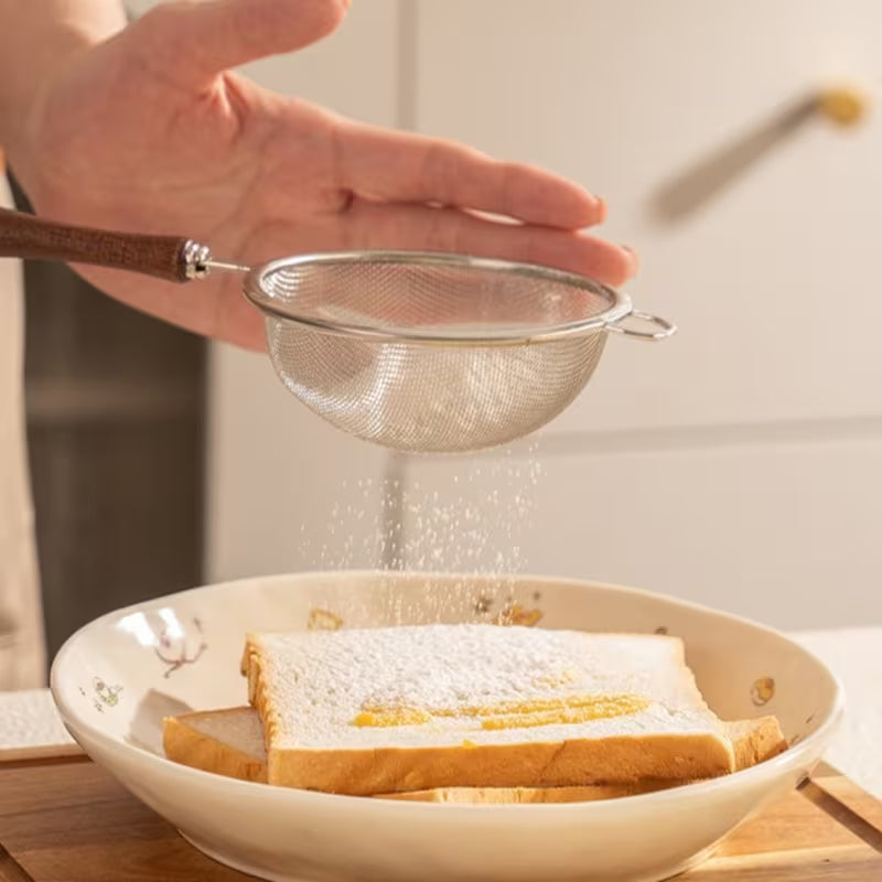Stainless Steel Mini Colander with Wooden Handle