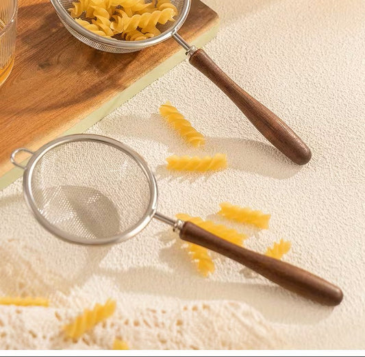 Stainless Steel Mini Colander with Wooden Handle