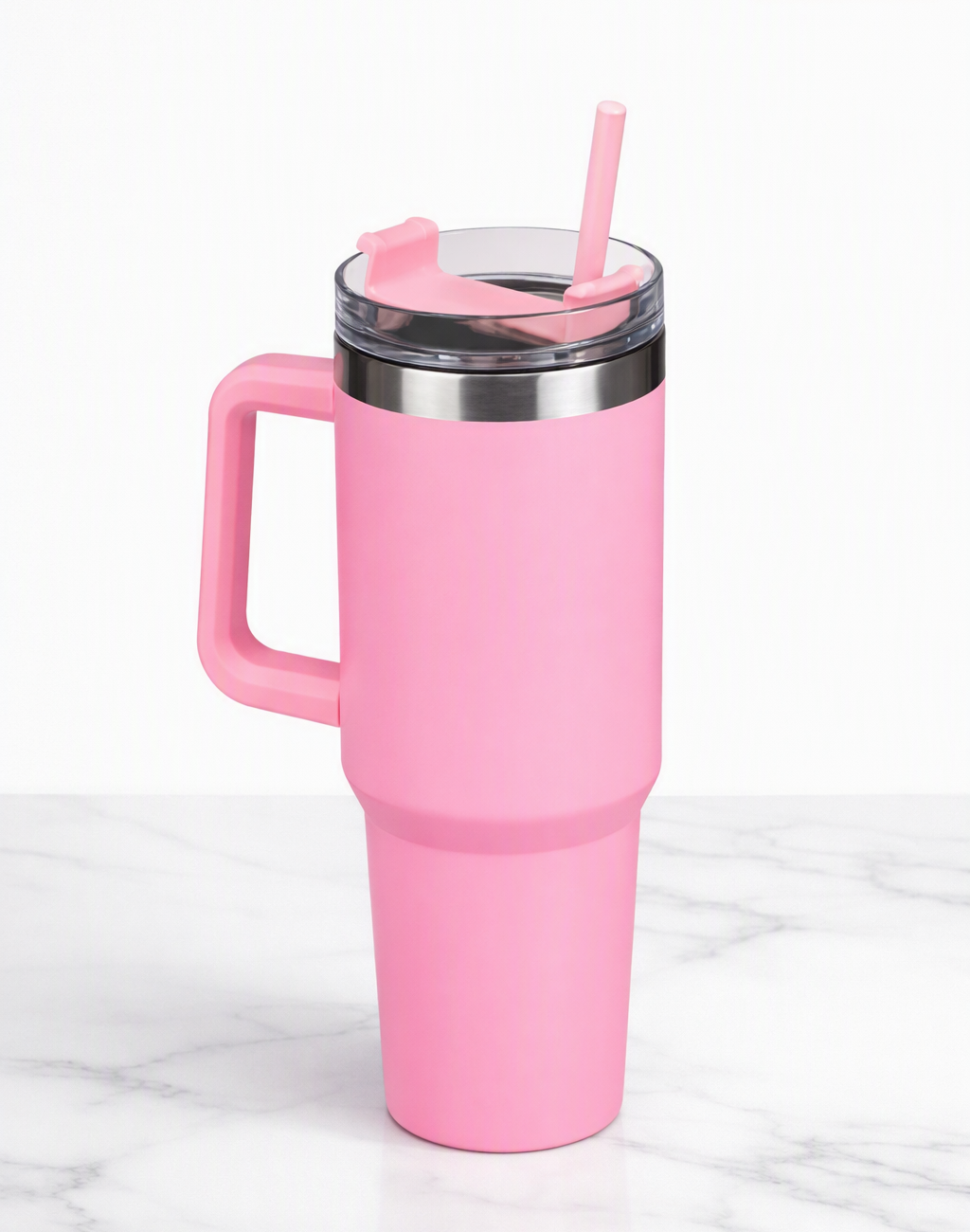 Double Wall Drinking Tumbler with Straw