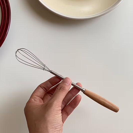 Mini Wooden Handle Whisk