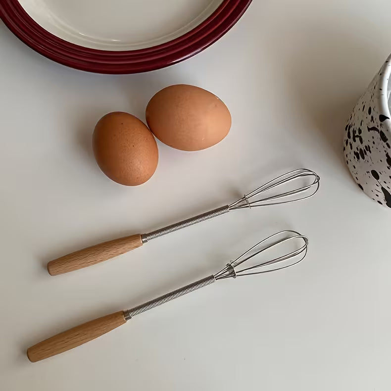 Mini Wooden Handle Whisk