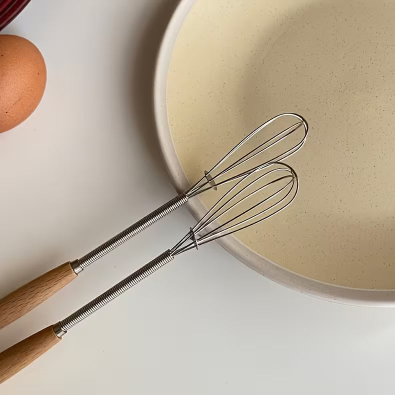 Mini Wooden Handle Whisk