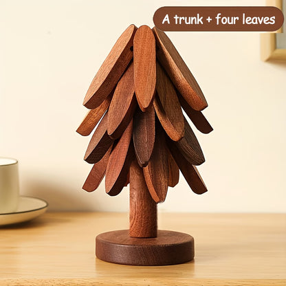 Tree-Shaped Wood Heat Pad Set