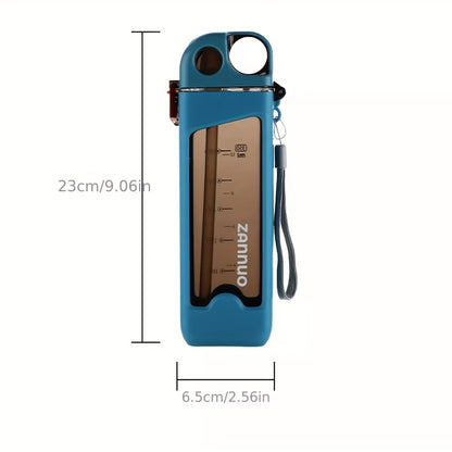 Stylish Square Water Bottle – 350ml Navy Blue