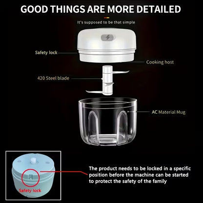 COP ROSE Mini Garlic Chopper & Meat Grinder