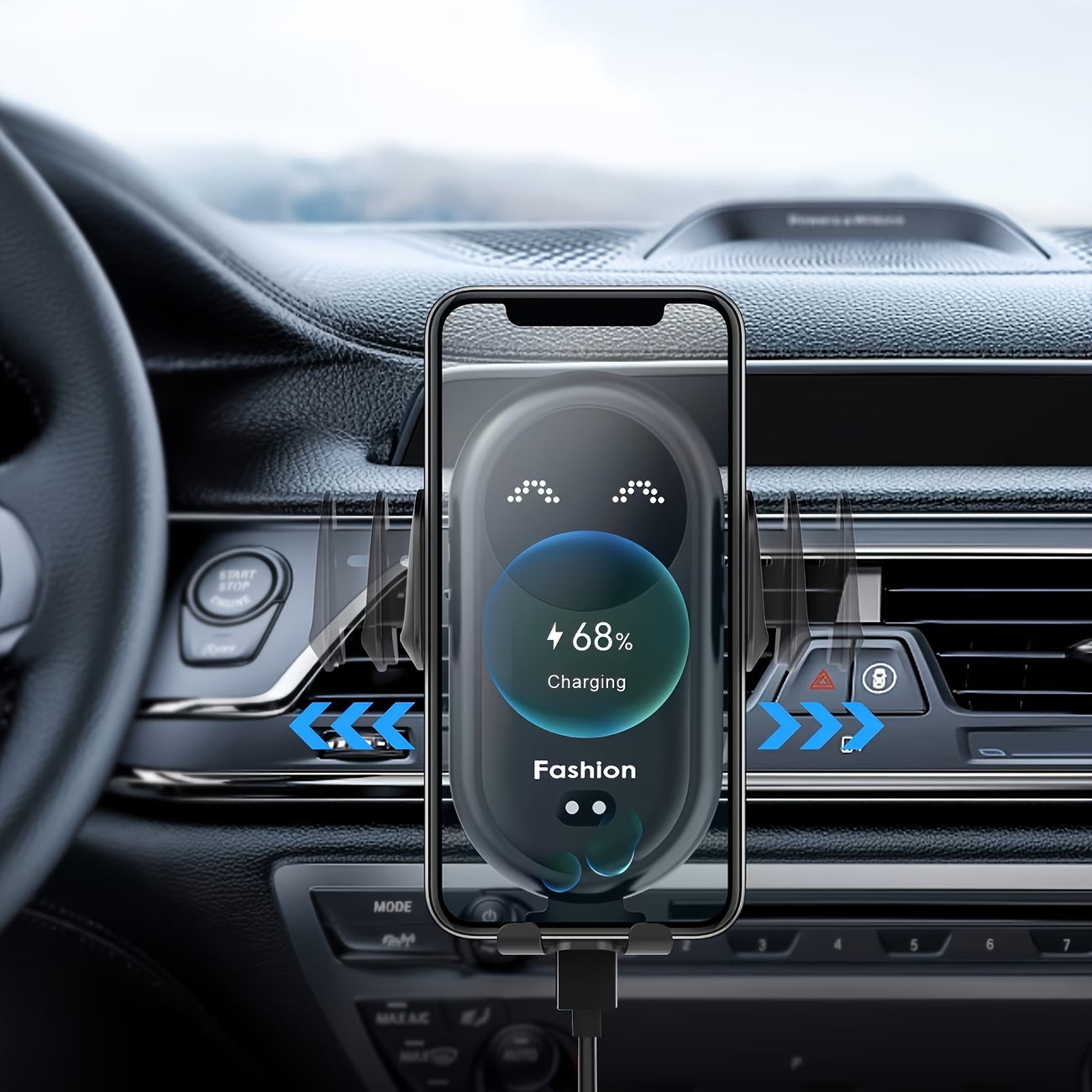 Wireless Car Charger with Auto-Clamp