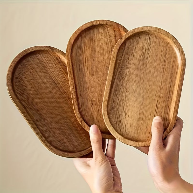 Acacia Oval Wooden Serving Tray