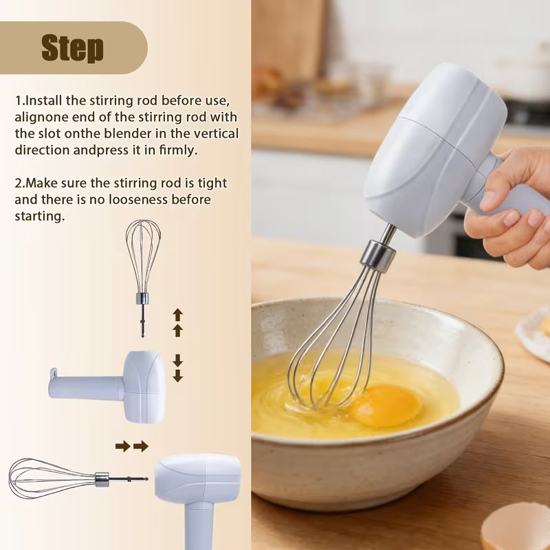 Rechargeable Electric Hand Mixer