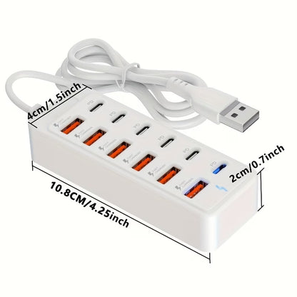 12-Port USB Fast Charging Station