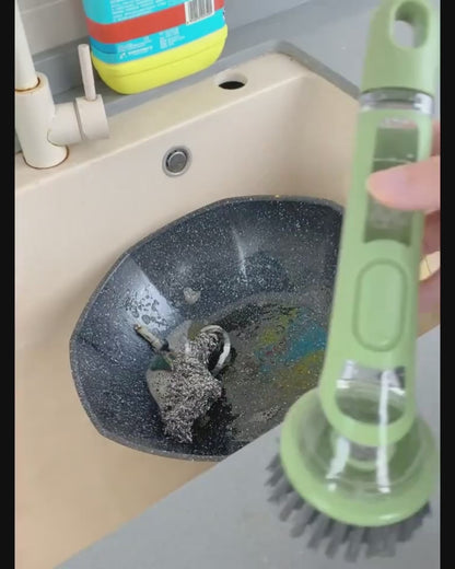 Ergonomic Dishwashing Brush with Soap Dispenser