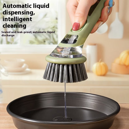 Ergonomic Dishwashing Brush with Soap Dispenser