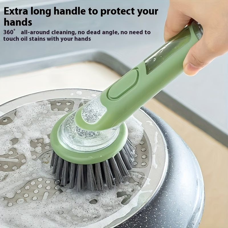 Ergonomic Dishwashing Brush with Soap Dispenser