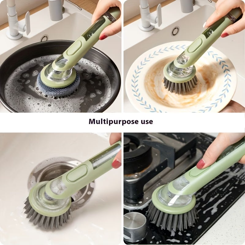 Ergonomic Dishwashing Brush with Soap Dispenser