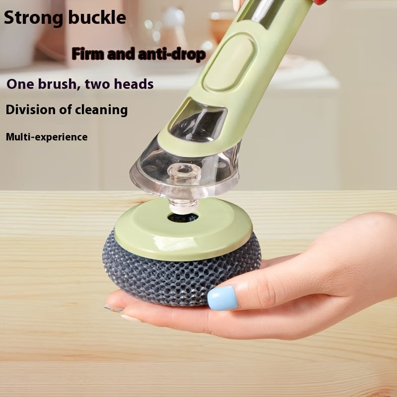 Ergonomic Dishwashing Brush with Soap Dispenser